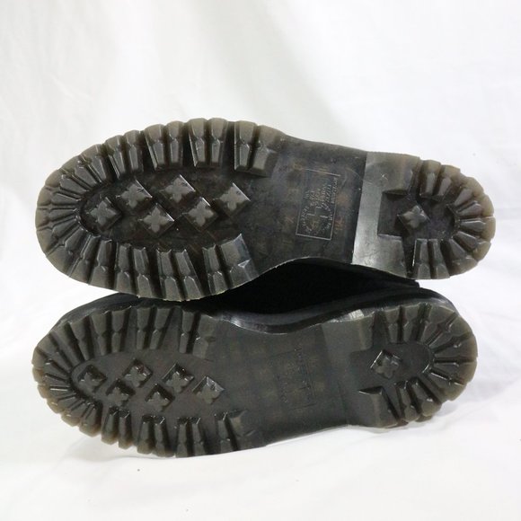 DR MARTEN'S Jadon Black Velvet Platform Zip/Lace Up Boots 12 US Wmn 11 US Men - Picture 12 of 14